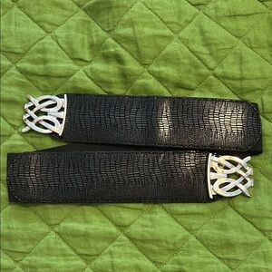 Elegant Black and Silver Ladies Belt